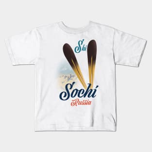 Sochi Russia ski poster Kids T-Shirt